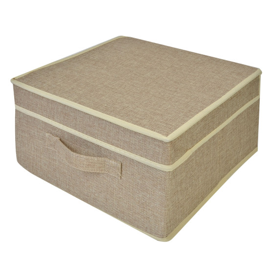 Купете практична кутия за съхранение цвят кафе 30x30x16 см
